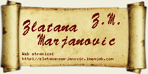 Zlatana Marjanović vizit kartica